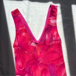 Vintage City Triangles Pink Floral Dress